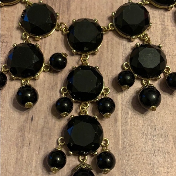 Black and Gold Tone Small Bubble Necklace 2010s - Picture 2 of 3